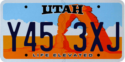 UT license plate Y453XJ