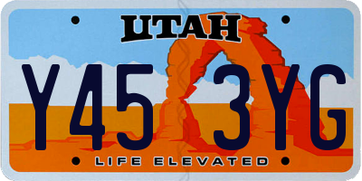 UT license plate Y453YG