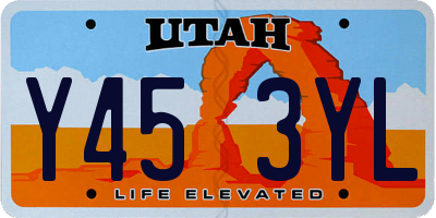 UT license plate Y453YL