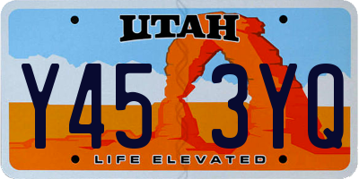 UT license plate Y453YQ