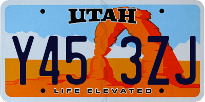 UT license plate Y453ZJ