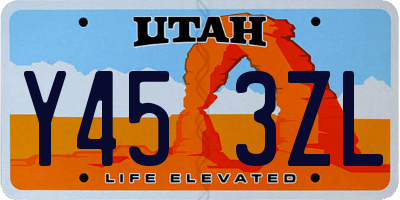 UT license plate Y453ZL