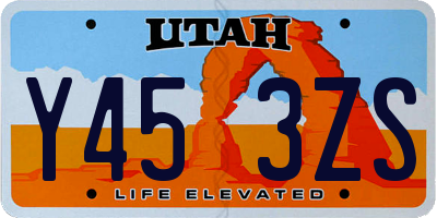 UT license plate Y453ZS