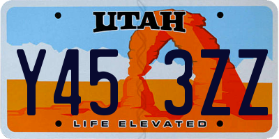 UT license plate Y453ZZ