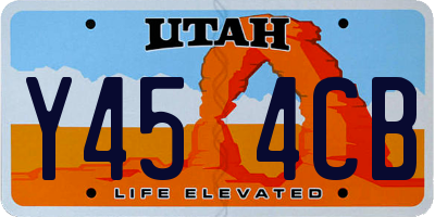 UT license plate Y454CB