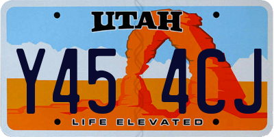 UT license plate Y454CJ