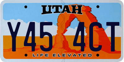 UT license plate Y454CT