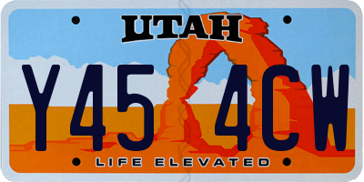 UT license plate Y454CW