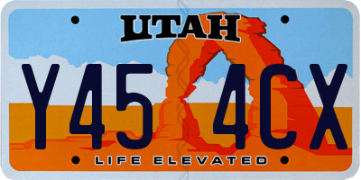 UT license plate Y454CX