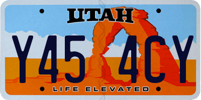 UT license plate Y454CY