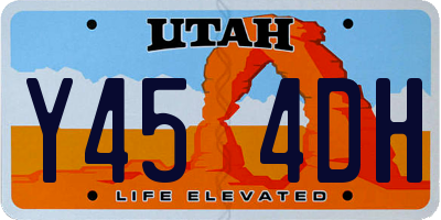UT license plate Y454DH