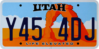 UT license plate Y454DJ