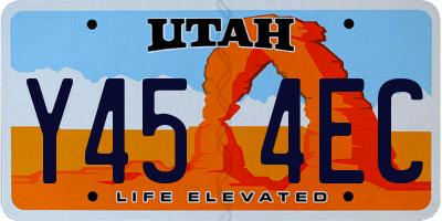 UT license plate Y454EC
