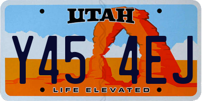 UT license plate Y454EJ
