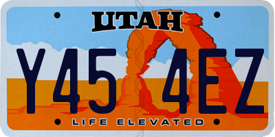 UT license plate Y454EZ