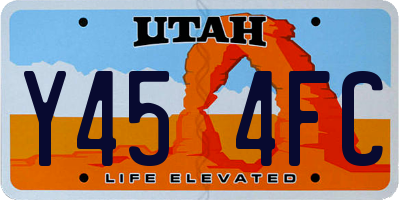 UT license plate Y454FC