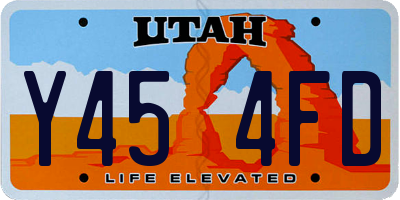 UT license plate Y454FD