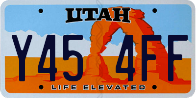 UT license plate Y454FF