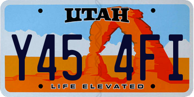 UT license plate Y454FI