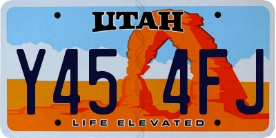 UT license plate Y454FJ