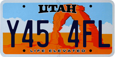 UT license plate Y454FL