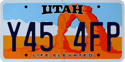 UT license plate Y454FP