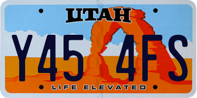 UT license plate Y454FS