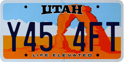 UT license plate Y454FT