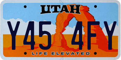 UT license plate Y454FY