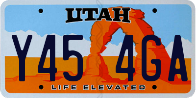 UT license plate Y454GA