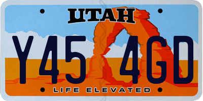 UT license plate Y454GD