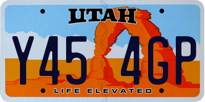 UT license plate Y454GP