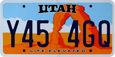 UT license plate Y454GQ