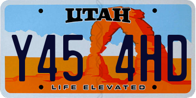 UT license plate Y454HD