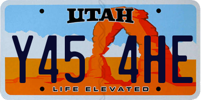 UT license plate Y454HE