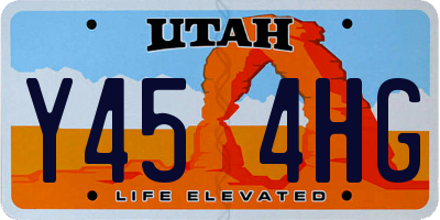 UT license plate Y454HG