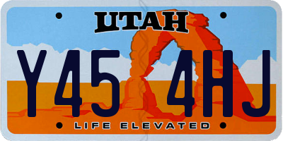 UT license plate Y454HJ