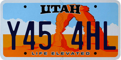 UT license plate Y454HL