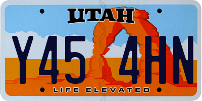 UT license plate Y454HN
