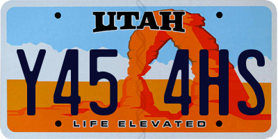 UT license plate Y454HS