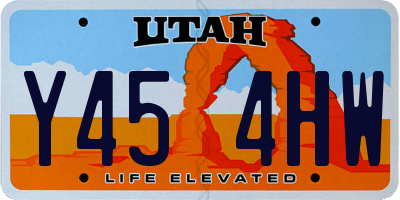 UT license plate Y454HW