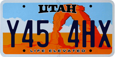 UT license plate Y454HX