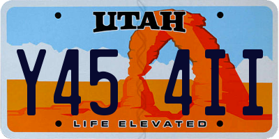 UT license plate Y454II