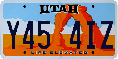 UT license plate Y454IZ