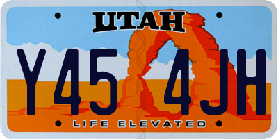 UT license plate Y454JH