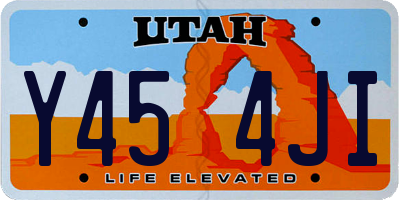 UT license plate Y454JI