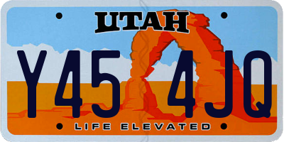 UT license plate Y454JQ