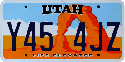 UT license plate Y454JZ