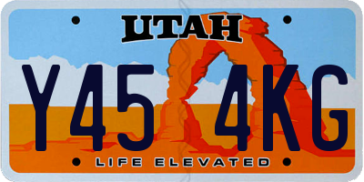 UT license plate Y454KG