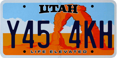 UT license plate Y454KH